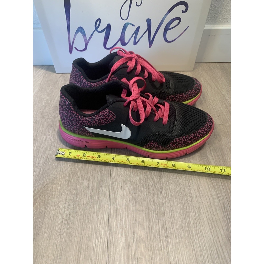 ( 1 ) Lunar safari Nike womens shoes tenis size 6.5 pink and black - Picture 2 of 8